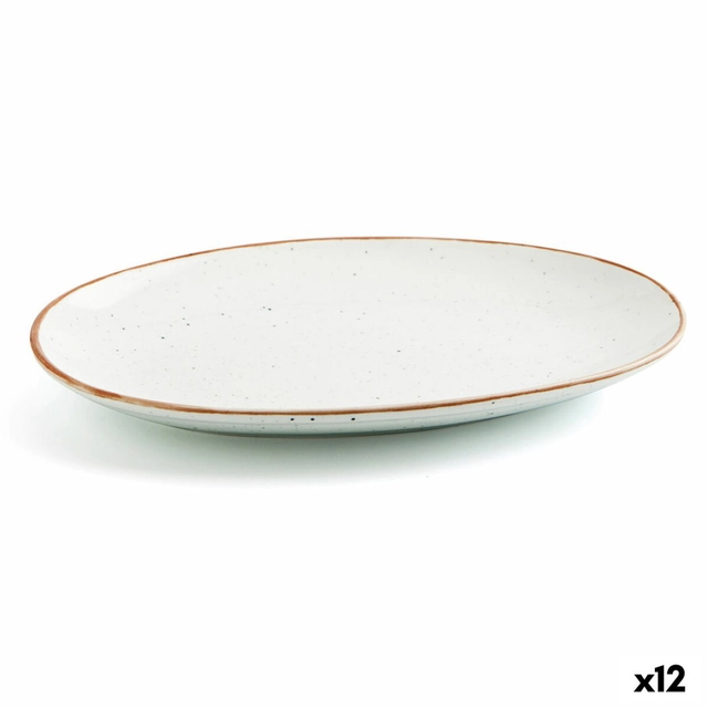 Ariane Terra keittiölautanen soikea keramiikka beige (Ø 26 cm) (12 kappaletta)