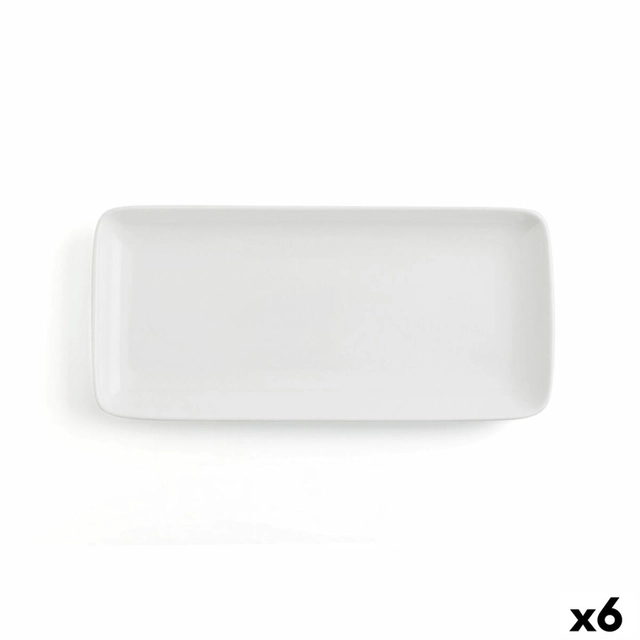 Ariane Vital Coupe Kitchen Platter Rectangular Ceramics White (36 x 16,5 cm) (6 Pieces)