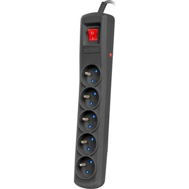 Armac power strip R5 surge protection 5 sockets 3 m black (R5/CZ/30)