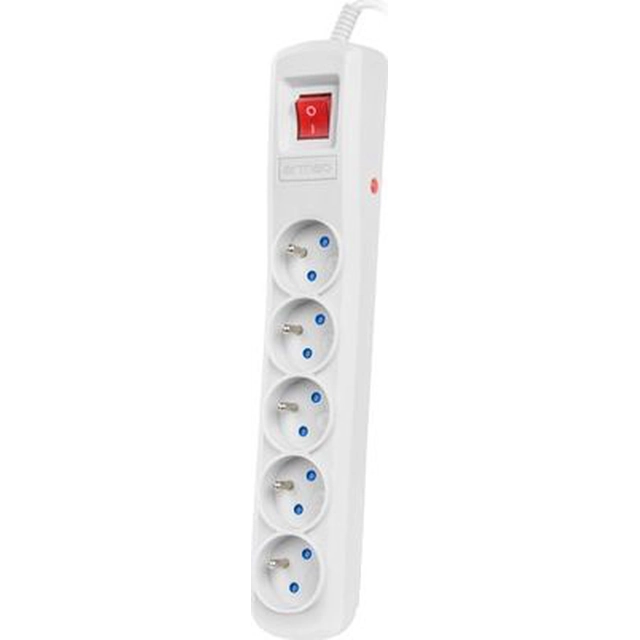 Armac power strip R5 surge protection 5 sockets 5 m gray (R5/SZ/50)