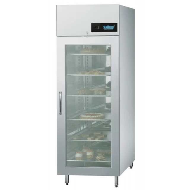 Armadio frigorifero per pasticceria Linea 690L con porta in vetro, illuminazione LED 400x600 Rilling AHKM N069 BWV1
