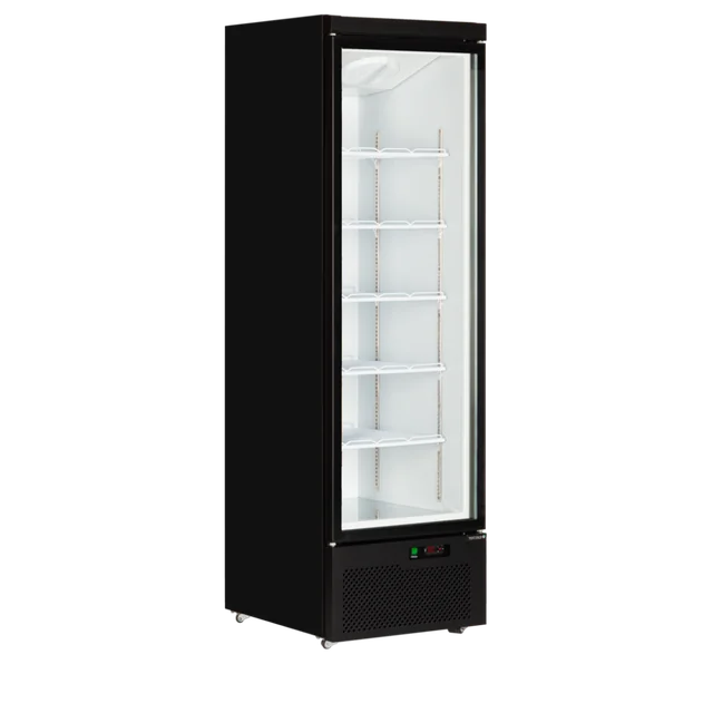 Armário de refrigeração preto com display de geladeira 614L Atom Maxi C1DB