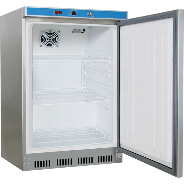 Armario frigorífico 130 l, interior de ABS, acero inoxidable