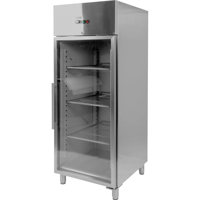 Armário frigorífico 650L GN 2/1 prateleiras 680x810x2010 envidraçadas Yato YG-05225