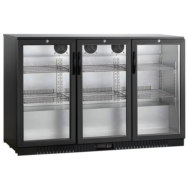 Armário frigorífico para bar | refrigerador de bancada RQ-330HC | 3-drzwiowa | portas de batente | 318l