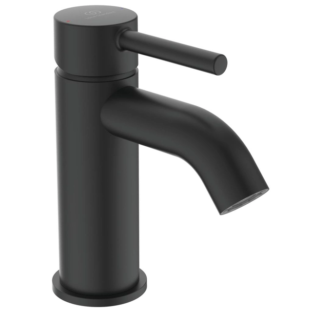 Armatura za umivalnik Ideal Standard Ceraline, s spodnjim ventilom, Silk Black mat črna