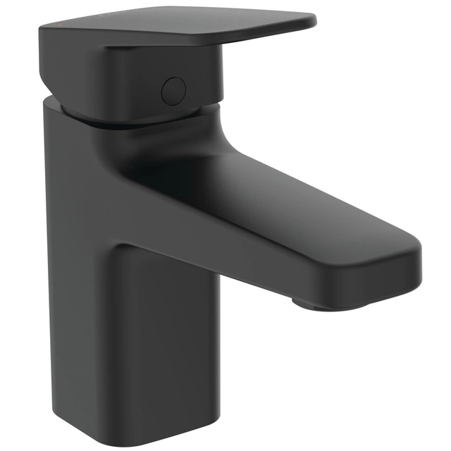 Armatura za umivalnik Ideal Standard Ceraplan, H75 s spodnjim ventilom, Silk Black mat črna