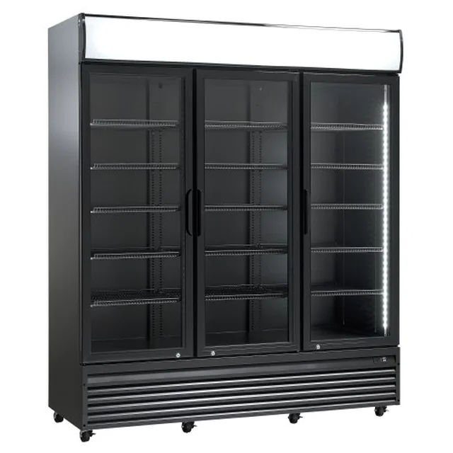 Armoire réfrigérée avec vitre SD1502BHE | 1383 l (RQ1500H-BLACK) Qualité Resto