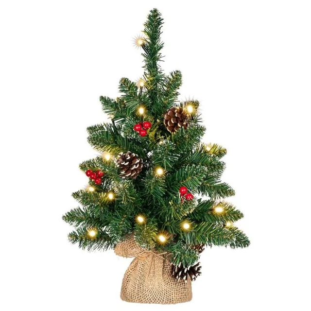 Árvore de Natal com iluminação - 45 cm, 20 LEDs