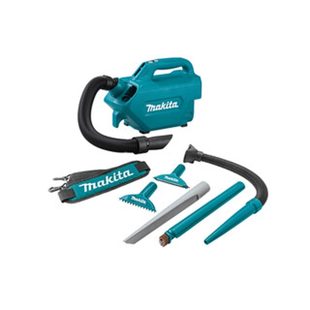 Aspirador de mano inalámbrico Makita DCL184Z 18 V | 0,5 l | escobilla de carbón | Sin batería y cargador | En una caja de cartón