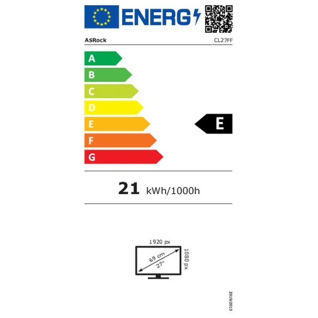 ASRocki mängumonitor CL27FF Full HD 27&quot; 50 / 60 Hz