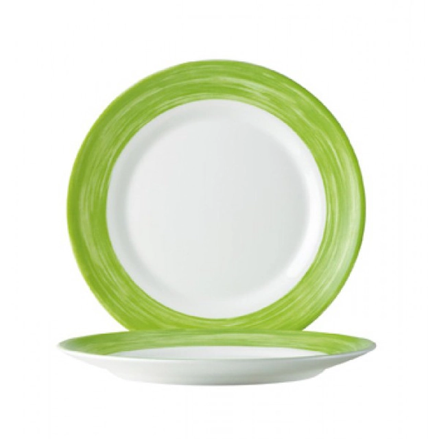 Assiette à dessert verte 49115 en verre trempé dia.15,5 cm 49115