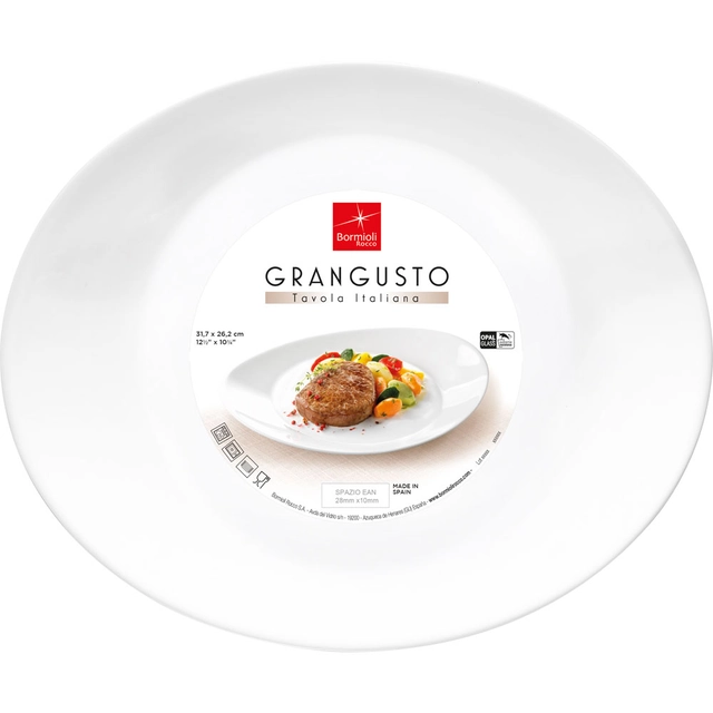 Assiette à steak ovale, Grangusto,315x260 millimètre