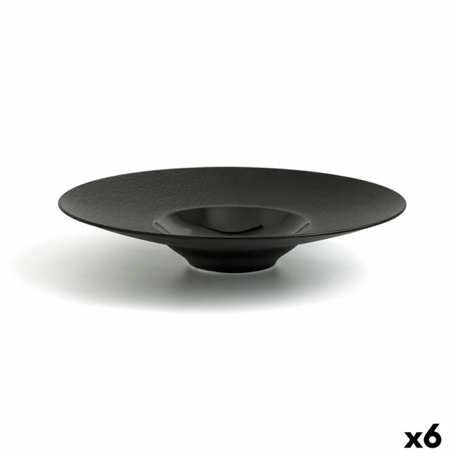 Assiette creuse Ariane Gourmet Céramique Noir (Ø 28 cm) (6 Pièces)