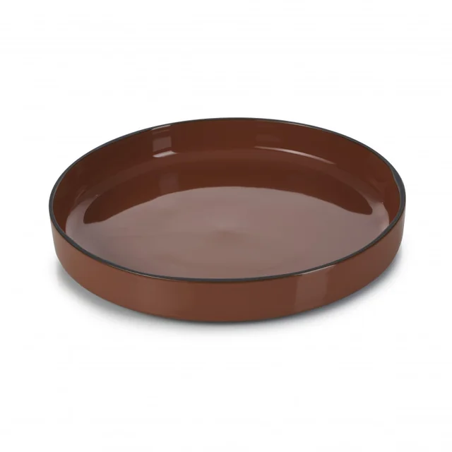 Assiette creuse CARACTERE 23 cm Cannelle