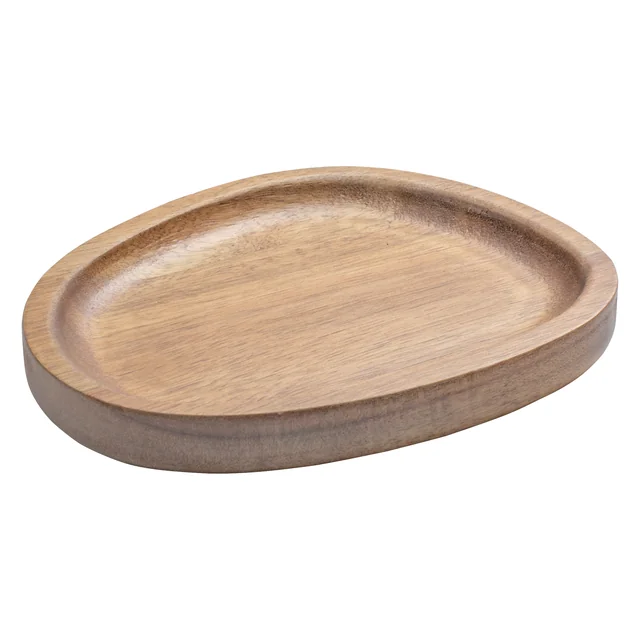 Assiette en bois 13x16 cm pack (1 pcs)