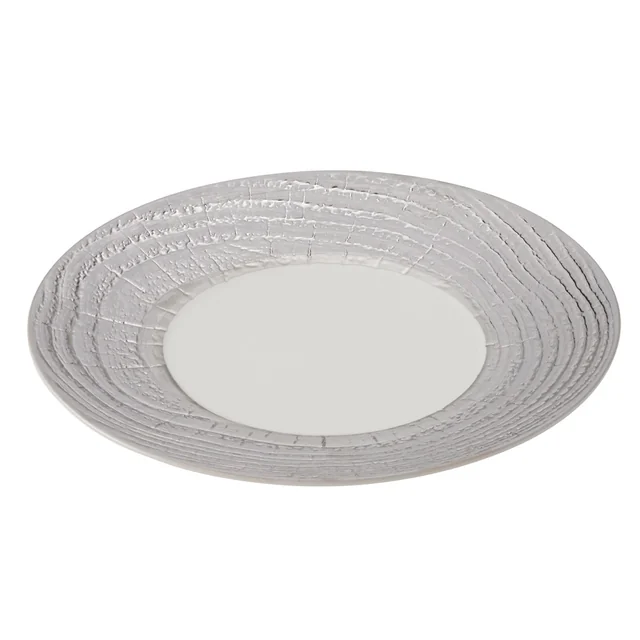 Assiette plate ARBORESCENCE 31 cm, argent