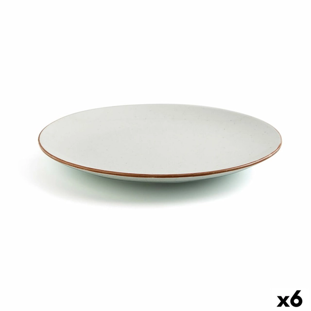 Assiette Plate Ariane Terra Céramique Beige Ø 31 cm (6 Pièces)