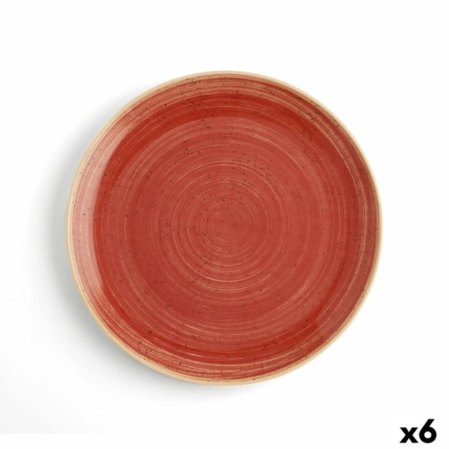 Assiette Plate Ariane Terra Céramique Rouge Ø 29 cm (6 Pièces)