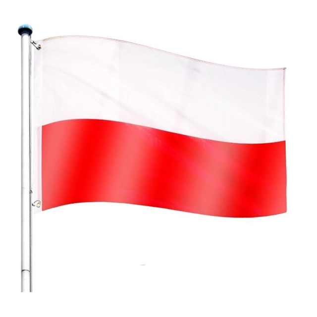 Asta de bandera - Bandera polaca - 6,50 m
