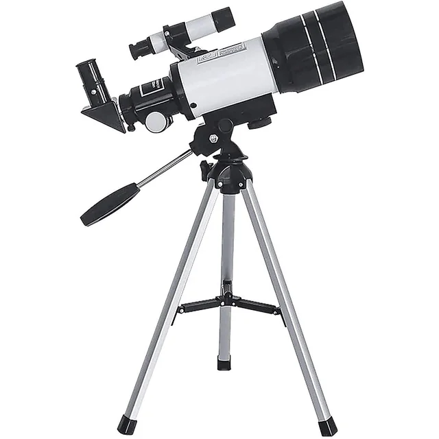 Astronomical telescope with mobile phone adapter and stand