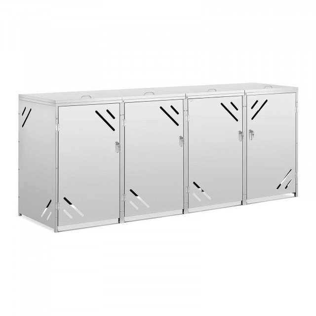 Atkritumu tvertņu vāks - 4 x 240 l - diagonālās ULSONIX ventilācijas atveres 10050271 ULX-480-2