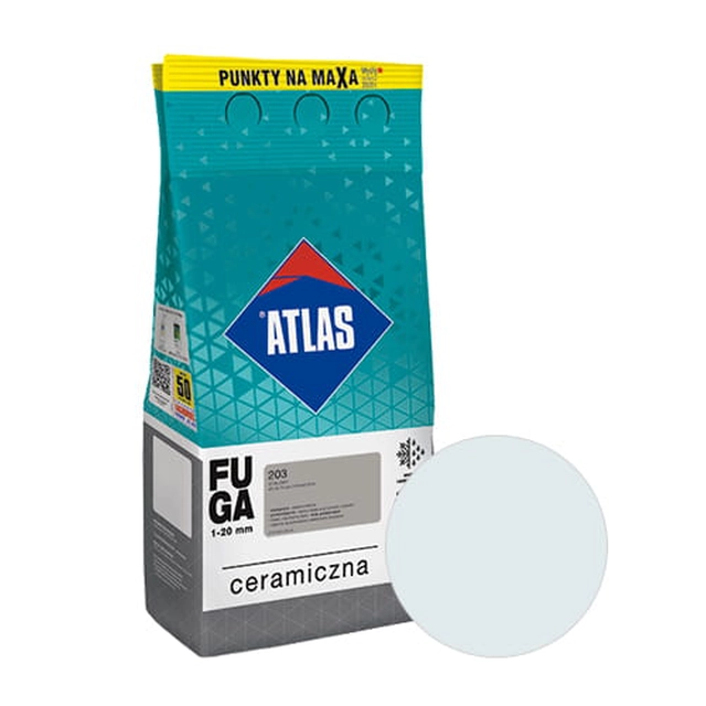 Atlas ceramic grout 5 kg cold white 200