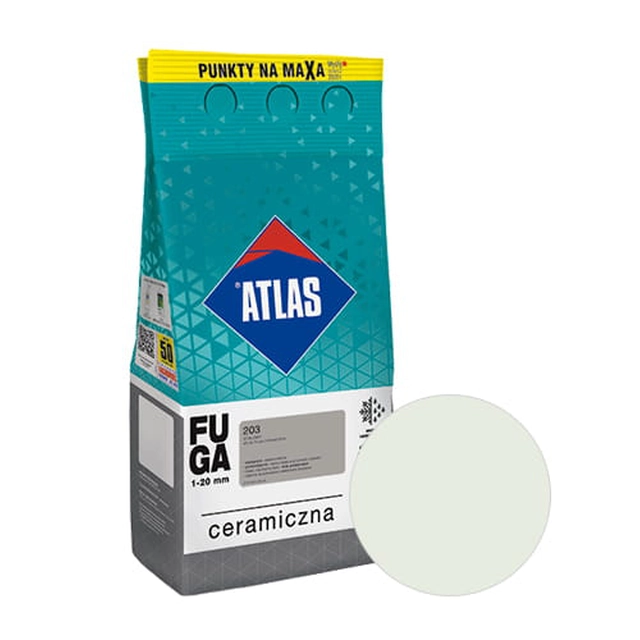 Atlas керамична фугираща смес 5 kg топло бяло 201