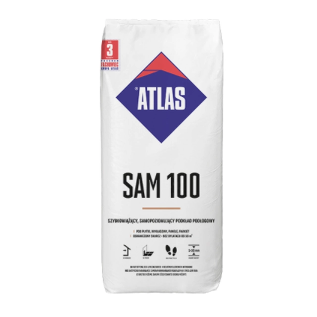 ATLAS SAM pašizlīdzinošs grīdas segums 100 (5-30 mm) 25 kg
