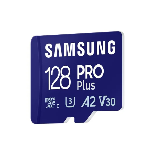 Atmiņas karte SAMSUNG MicroSDHC PRO PLUS 128GB, Class10/Grade 3 ar karšu lasītāju