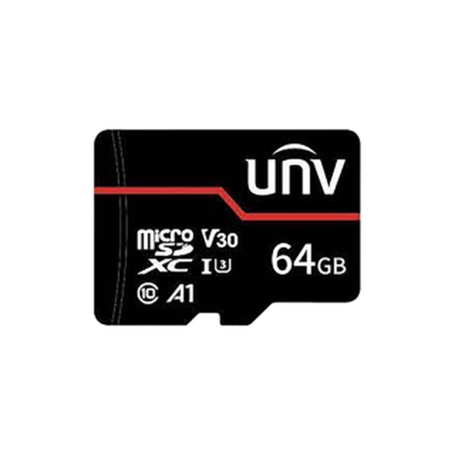 Atminties kortelė 64GB, RAUDONA KORTELĖ - UNV TF-64G-MT