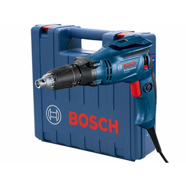 Atornillador eléctrico Bosch GTB 650 con tope de profundidad 230 V | 650 W | 12 Nm | 1/4 bits | 0 - 5000 RPM | en una maleta