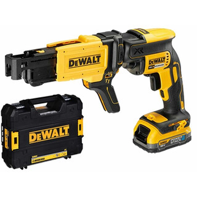 Atornillador inalámbrico DeWalt DCF620E1K-XJ con tope de profundidad 18 V | Carbón sin escobillas | Batería 1 x 1,7 Ah | en una maleta