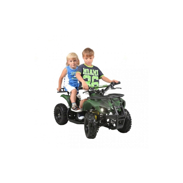 ATV eléctrico para niños HECHT 56801, batería 36 V / 12 Ah, velocidad máxima 25 km/h, peso máximo soportado 60 kg, pantalla digital, verde