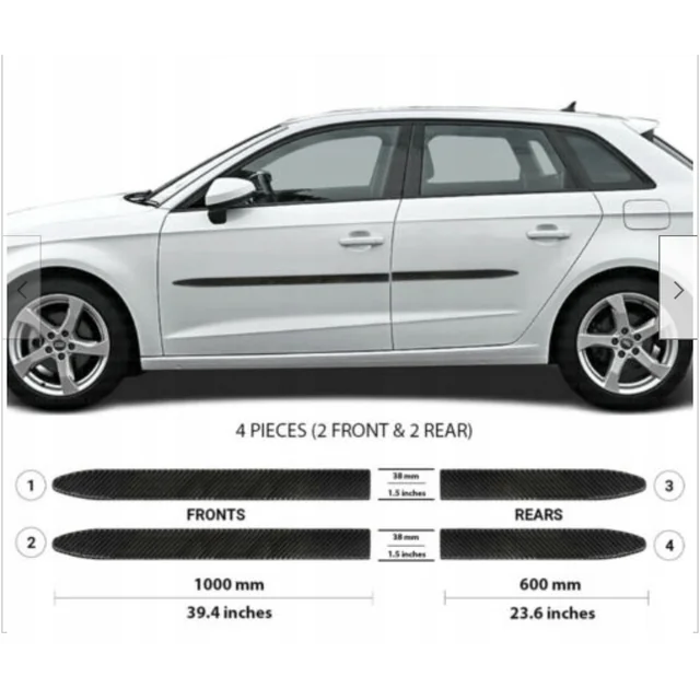 Audi A3 2014+ BLACK Side Door Strips