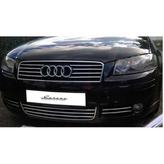 AUDI A3 8P CHROME GRILL juostelės, netikras derinimas