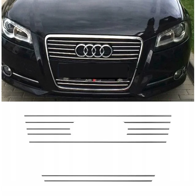 AUDI A3 8PA 8P S3 CHROME GRILL-remsor, dummy Tuning