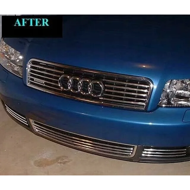 AUDI A4 A6 A8 - Chrome strips on the grill, chrome-plated for the grille