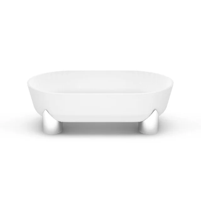 Aura Damona stone washbasin 3, 66x36 cm, white