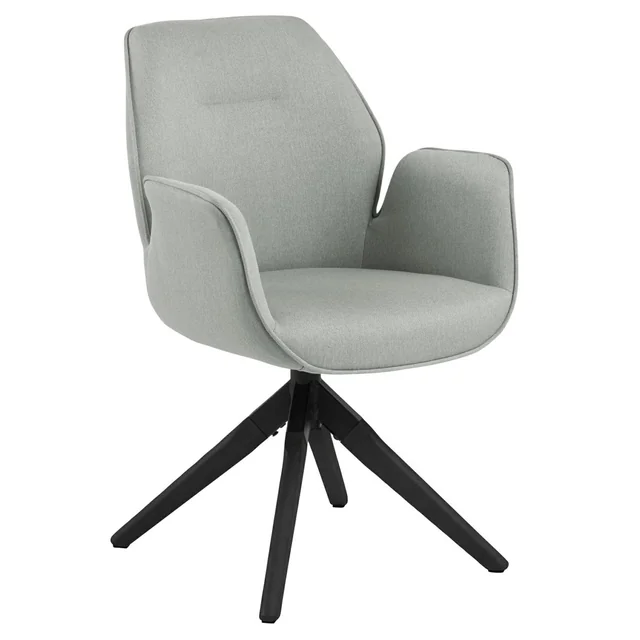 Aura light gray / black auto return swivel chair