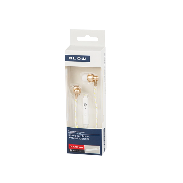 Auriculares BLOW B-100 GOLD, trenzados