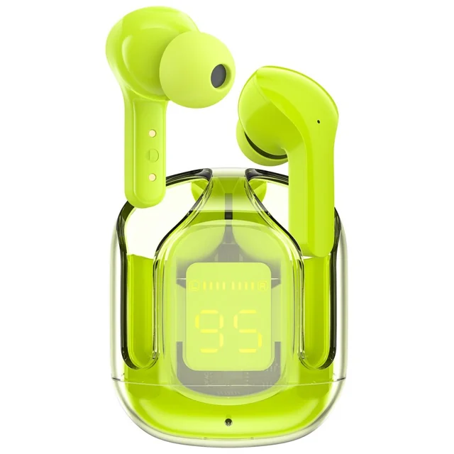 Auriculares intrauditivos inalámbricos Bluetooth TWS, verdes