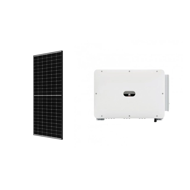 Aurinkosähköjärjestelmän invertteri Huawei 100KW SUN2000-100KTL-M1 , JA Aurinkopaneelit JAM72S20-460 MR-BF 460W Musta kehys