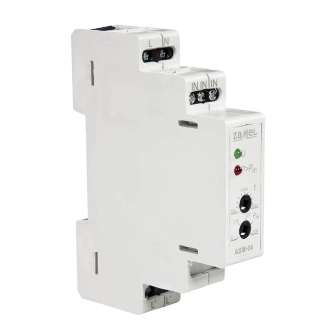 Automat schodowy z funkcją ogranicznika mocy 100W - 2KW, 16A, 230VAC, 10s - 10 min, typ: ASM-04, EXTA