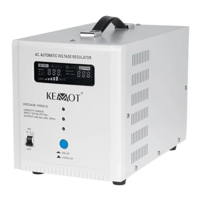 Automatic voltage stabilizer 10KVA 2 Schuko Kemot plugs URZ3438-10000