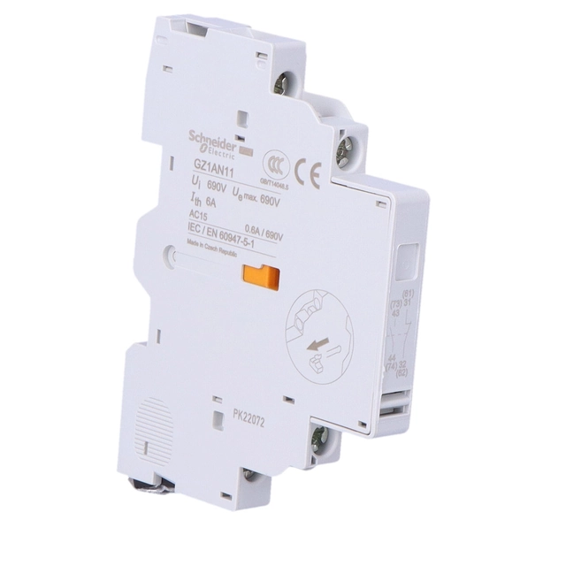 Auxiliary contact for circuit breaker GZ1 1NO 1NC