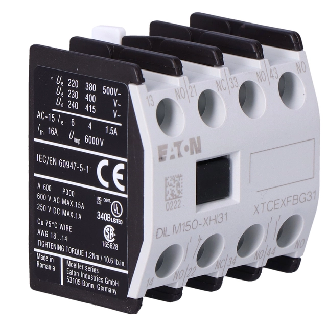 Auxiliary contact module 3Z 1R DILM150-XHI31