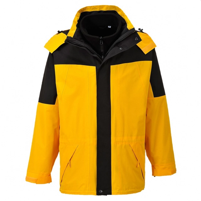 AVIEMORE jacket 3v1 waterproof hood with removable insert yellow/black