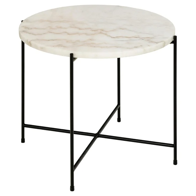 Avila klubska mizica iz nizkega belega marmorja