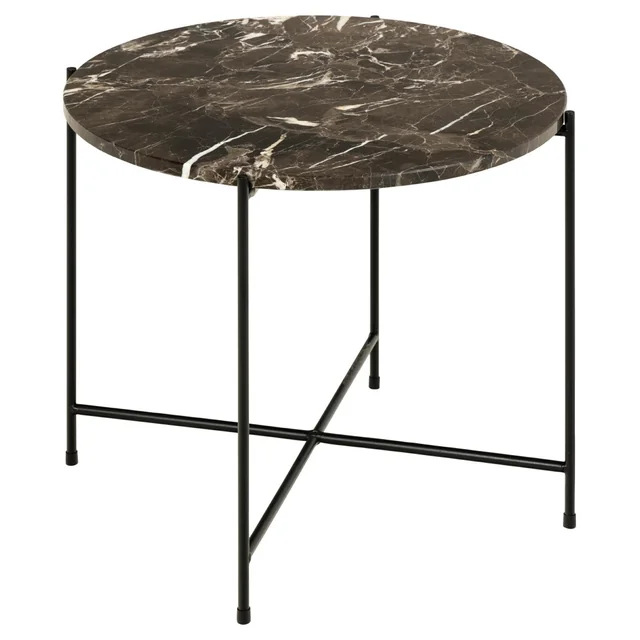 Avila low brown marble coffee table